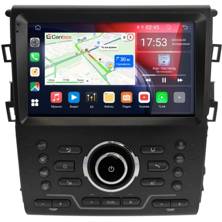 Штатная магнитола Ford Mondeo 5 2014-2022, Fusion 2 (North America) 2012-2016 (авто без камеры) Canbox GT9-5494 2/32 Android 10 (IPS, DSP, CarPlay)