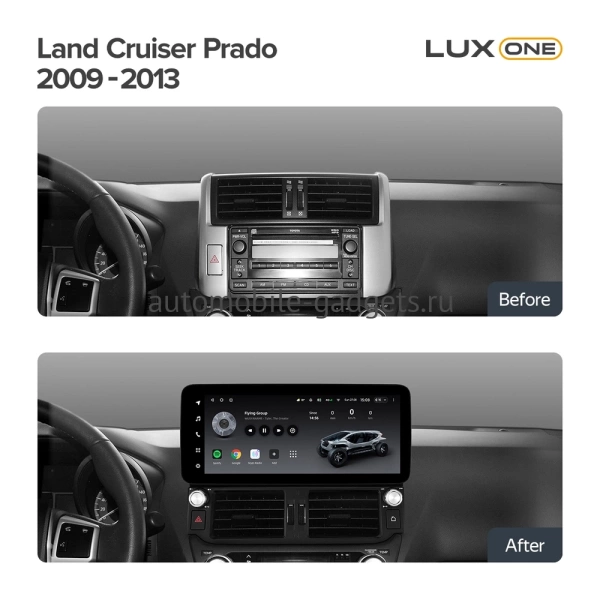 Штатная магнитола Toyota Land Cruiser Prado 150 2009-2013 (для авто с Navi и JBL Synthesis) 12.3 дюйма Teyes LUX ONE 4/32 RM-0561 на Android 10 (4G-SIM, 4/32, DSP, QLed) BMW Style