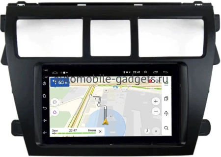 Toyota Belta, Vios, Yaris sedan 2005-2012 (черная) OEM 2/16 на Android 10 (GT7-RP-11-402-440)