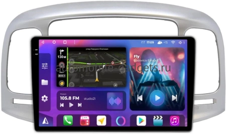 FarCar S500 XXL3009M штатная магнитола для Hyundai Accent, Verna 2006-2012 на Android 14 c 8Gb, DSP, 4G