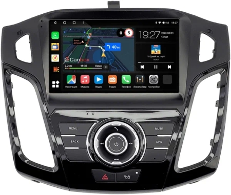 Ford Focus 3 2011-2019 (черная, глянцевая, Тип 1) Canbox M-Line 4544-9-2360 на Android 10 (4G-SIM, 2/32, DSP, QLed)