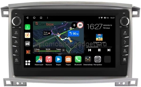 Штатная магнитола Toyota Land Cruiser 100 2002-2007 Canbox M-Line 7835-1098 на Android 10 (4G-SIM, 2/32, DSP, QLed) С крутилками