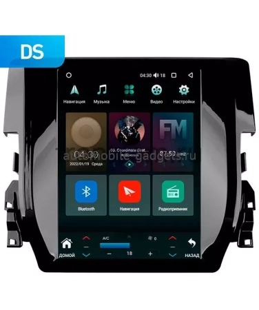 Штатное головное устройство Honda Civic 10 2015-2021 Canbox M-Line (Tesla style) 9.7 дюймов 2/32 5620-1312-36 на Android 10 (4G-SIM, DSP, QLed)