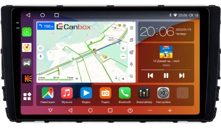 Штатная магнитола Volkswagen T-Roc, Tayron, Viloran 2020-2024 (глянцевая) Canbox H-Line 2K 4182-9-0980 на Android 10 (4G-SIM, 4/64, DSP, QLed)