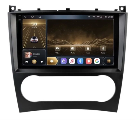 Штатная магнитола CarMedia OL-9987-Q-2K для Mercedes-Benz C (w203) 2004-2008, CLC 2008-2011, CLK (w209) 2005-2010, G (w463) 2006-2012 на Android 12 (4G-SIM, 6/128, DSP, QLed)