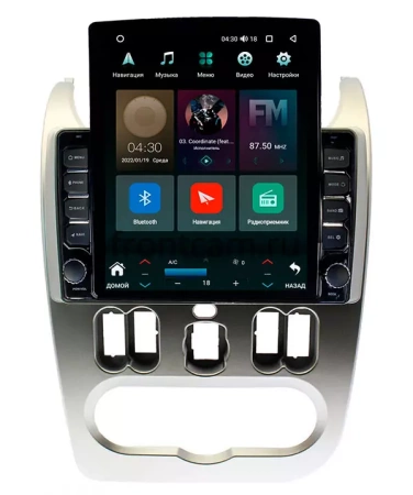 Carmedia OL-9944-12-D ("Тесла-стиль") магнитола для Lada Largus 2012+, Renault Sandero, Logan 2009-2014 на Android 10 с 4Гб и DSP