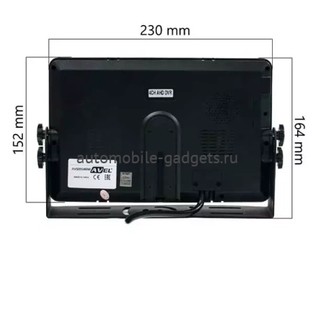 Парковочный монитор с квадратором 9" для грузовиков и автобусов AVS0905DVR