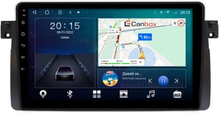 Штатная магнитола Canbox M-Line 4544-9163 для BMW 3 (E46) 1998-2007 на Android 10 (4G-SIM, 2/32, DSP, QLed)