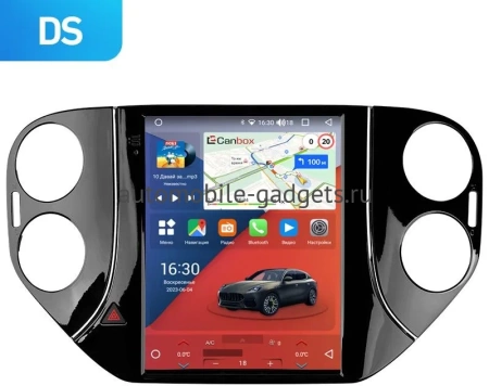 Штатное головное устройство Volkswagen Tiguan 2007-2017, Golf Plus 2005-2014 Canbox M-Line (Tesla style) 9.7 дюймов 2/32 5620-1312-46 на Android 10 (4G-SIM, DSP, QLed)