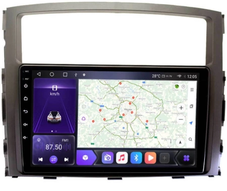 Carmedia OL-9566-KP-9009-6128-TS20 Штатная магнитола для Mitsubishi Pajero IV (2006+), Montero, Shogun на Android 14 c 6GB, DSP, 4G