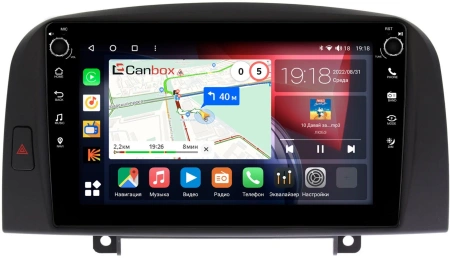 Hyundai Sonata 5 (NF) 2004-2007 (черная) Canbox M-Line 7801-9259 на Android 10 (4G-SIM, 2/32, DSP, IPS) С крутилками