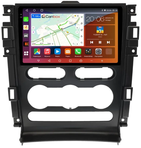 Штатная магнитола Ford Mustang 5 2004-2009 Canbox H-Line 2K 4182-9-0185 на Android 10 (4G-SIM, 4/64, DSP, QLed)