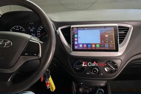Штатная магнитола Hyundai Solaris 2 2017-2024 (серебряная) Canbox RS9-9039 1.5/32 Android 10 (IPS, DSP, CarPlay)