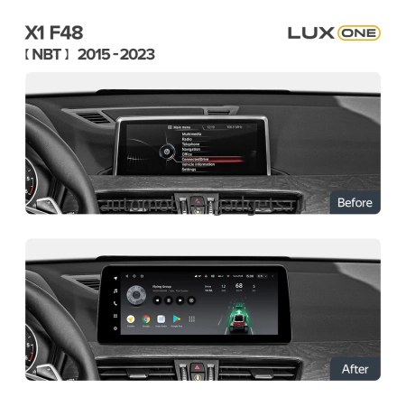 Штатная магнитола BMW X1 (F48) 2015-2023 12.3 дюйма Teyes LUX ONE 4/32 RM-0014 на Android 10 (4G-SIM, 4/32, DSP, QLed) BMW Style