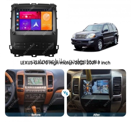 Carmedia SF-9696-2-N штатная магнитола для Toyota Land Cruiser Prado 120, Lexus GX 470 (2002-2009) на Android 12 c 4GB, DSP, 4G