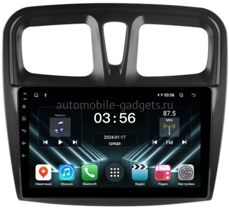 FarCar D3051M Штатная магнитола для Renault Logan 2, Sandero 2 (Stepway) (2012-2022) (10 дюймов) на Android 13 c 2GB