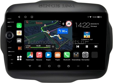 Штатная магнитола Canbox M-Line 7840-9-629 для Jeep Renegade 2014-2025 на Android 10 (4G-SIM, 2/32, DSP, QLed)