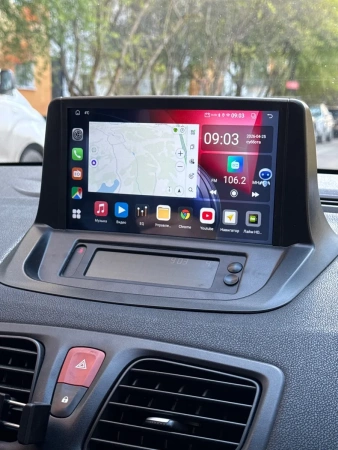 Штатная магнитола Renault Fluence, Megane 3 2008-2016 Canbox EVO 5810-9-1384 на Android 14 (4G-SIM, 4/64, DSP, QLed, AI, 360)