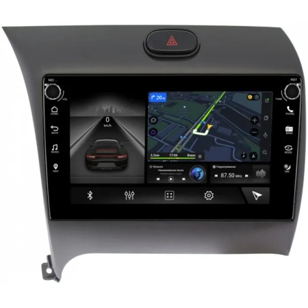 Штатная магнитола Kia Cerato 3 2013-2020 Canbox M-Line 7801-9014 на Android 10 (4G-SIM, 2/32, DSP, IPS) С крутилками для авто с оригинальной навигацией