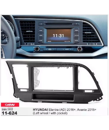 Переходная рамка CARAV 11-624 HYUNDAI Elantra (AD) 2016+  Avante 2015+ / с карманом