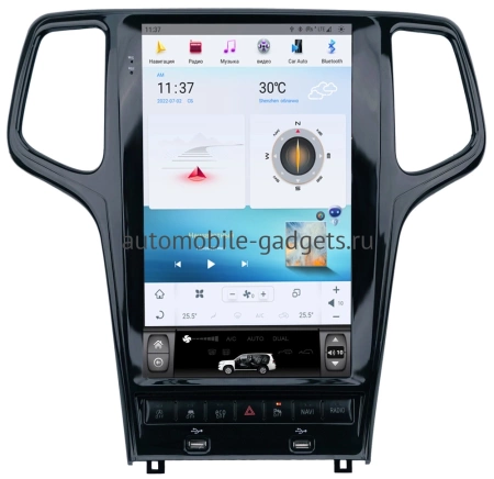 CarMedia ZF-1823B-Q6 ("Тесла-стиль") штатная магнитола для Jeep Grand Cherokee 2013+ на Android 11 c 8GB, DSP, 4G