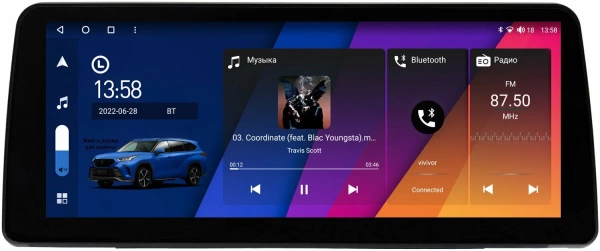 Штатная магнитола Subaru Trezia 2010-2016 12.3 дюйма Canbox M-Line 7812-1304 на Android 10 (4G-SIM, 4/64, DSP, QLed) BMW Style