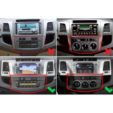 Parafar PF062FHD штатная магнитола для Toyota Fortuner, Hilux 7 2004-2015  на Android 13 с 2GB, DSP, 4G