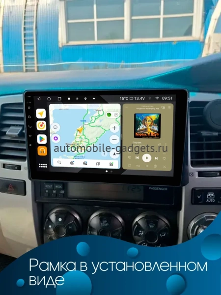 Штатная магнитола Toyota 4Runner 4, Hilux Surf 2002-2009 Canbox EVO 2K 5833-9-1938 на Android 14 (4G-SIM, 16/512, DSP, QLed, AI, 360)