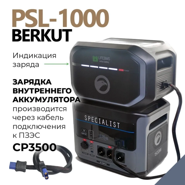 Портативная зарядная резервная батарея BERKUT PSL-1000