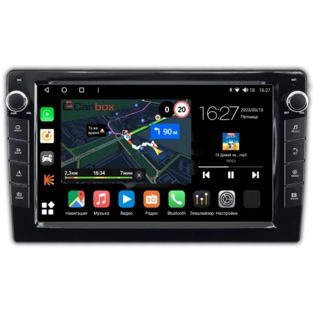 Магнитола под рамки 10" Canbox M-Line 7825 (глянцевая) 9 дюймов на Android 10 (4G-SIM, 2/32, DSP, QLed) С крутилками