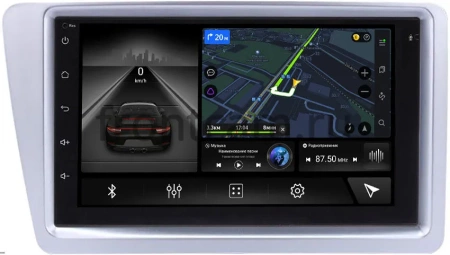 Магнитола в штатное место 2 din Honda Civic 7 2000-2006 (серебренная, правый руль) Canbox 2/32 на Android 10 (GT7-RP-11-384-258) (IPS, DSP, CarPlay)