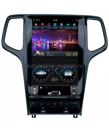 Carmedia ZF-1827B-Q6 ("Тесла-стиль") штатная магнитола для Jeep Grand Cherokee 2008-2013 на Android 11 c 8GB, DSP, 4G