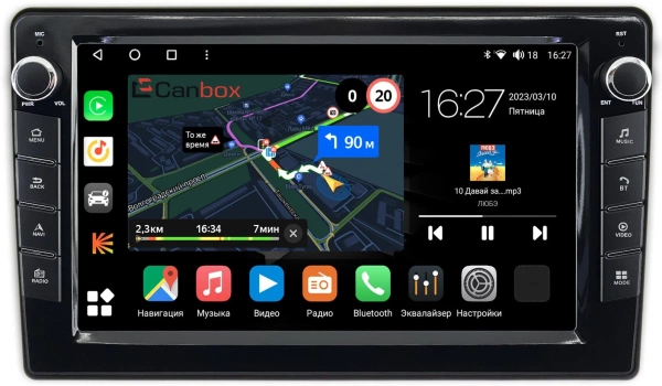 Штатная магнитола Toyota Alphard 2002-2008 (100*200mm, матовая) Canbox M-Line 7821-9-1150 на Android 10 (4G-SIM, 2/32, DSP, IPS) С крутилками