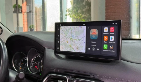 Штатная магнитола Mazda CX-5, CX-8 2017-2022 12,3 дюйма Kuberg HP-M983CX52-HP-HU123LE-6128-UH на Android 12 (4G-SIM, 6/128, DSP, QLed) LEXUS Style