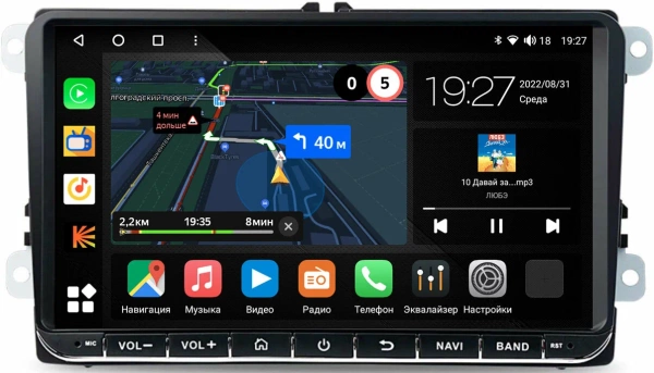 Штатная магнитола Volkswagen Eos 2006-2015 Canbox M-Line 7301-2/32 Android 10 (4G-SIM, DSP, QLed)