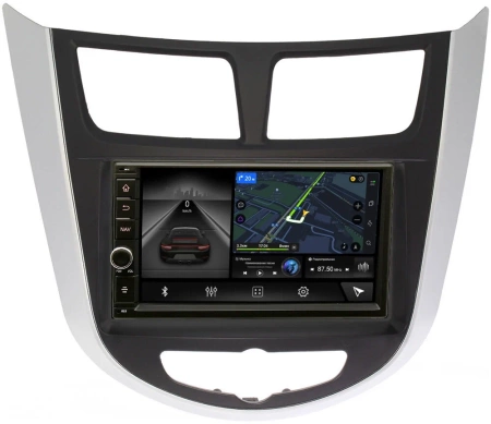 Магнитола в штатное место 2 din Hyundai Solaris, Accent 4 2010-2019 Canbox M-Line 5601-RP-HDSL-19 на Android 10 (4G-SIM, 2/32, DSP, IPS) С крутилкой