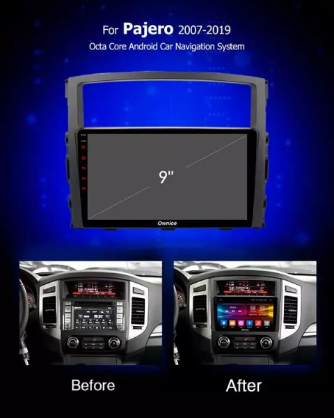 Carmedia OL-9566-I Штатная магнитола для Mitsubishi Pajero IV (2006+), Montero, Shogun на Android 10 c 2GB, DSP, 4G