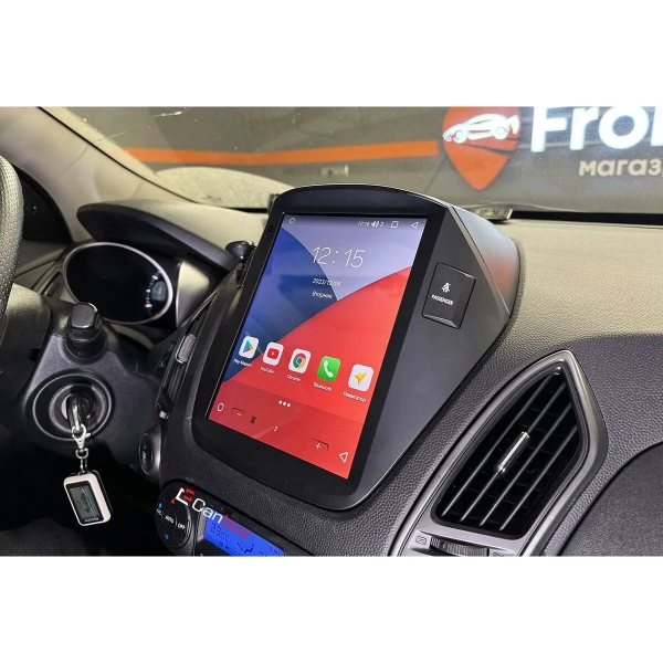 Штатное головное устройство Hyundai ix35, Tucson 2 2009-2015 (Тип C) Canbox PRO-Line (Tesla style) 9.7 дюймов 12/256 7884-1312-32 на Android 13 (4G-SIM, DSP, QLed)