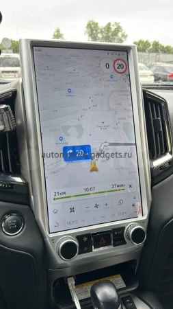 Carmedia ZF-1829H-GE ("Тесла-стиль") штатная магнитола для Toyota Land Cruiser 200 2015-2021 на Android 13 с 8GB, DSP, 4G