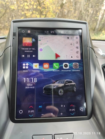 Штатное головное устройство Ford Kuga 2 2012-2019 Canbox PRO-Line (Tesla style) 9.7 дюймов 4/64 7881-1312-39 на Android 13 (4G-SIM, DSP, QLed)