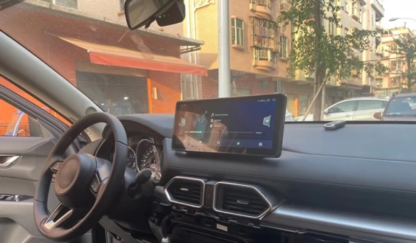 Магнитола для Mazda CX-5 KF 2020+ (рынок США/Китай) Carmedia HP-M1216-HP-HU123AD-8256-UH монитор 12.3" в стиле Audi на Android 11, CarPlay, 4G SIM-слот 