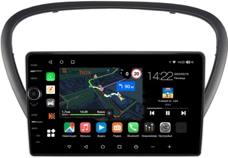 Peugeot 607 2004-2010 Canbox M-Line 7841-9-6060 Android 10 (4G-SIM, 4/64, DSP, QLed)