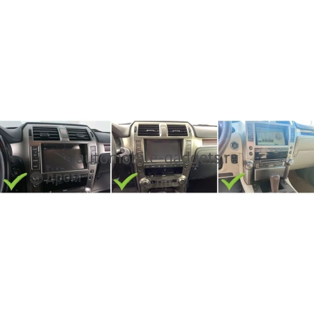 Штатная магнитола Lexus GX 460 2009-2023 (Тип А+В) 12.3 дюйма Canbox GTR1233-0088 на Android 10 (CarPlay, 4/64, DSP, QLed) BMW Style