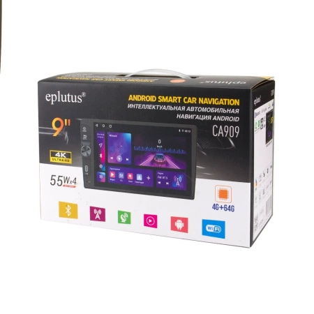 Автомагнитола Eplutus CA909 на Android 15, 55Wx4, 4ГБ+64ГБ, Wi-Fi, BT 6.0