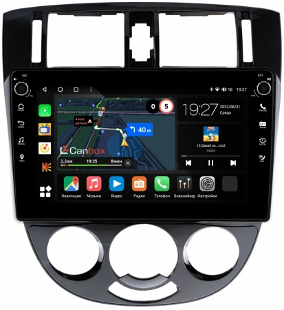 Daewoo Gentra 2 2013-2015, Nubira 3 2003-2004 (черная, глянцевая) Canbox M-Line 7805-10-0830 на Android 10 (4G-SIM, 2/32, DSP, QLed) С крутилками