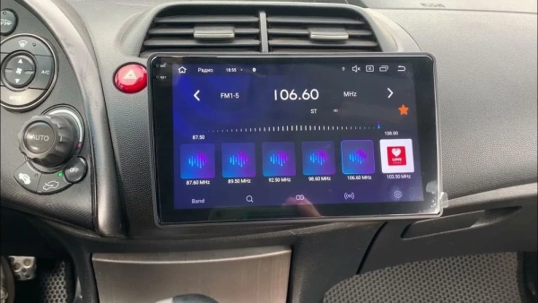 Штатная магнитола Canbox EVO 2K 5814-9-HO107N для Honda Civic 8 5D 2005-2012 (левый руль, хэтчбэк) на Android 14 (4G-SIM, 4/64, DSP, QLed, AI, 360)