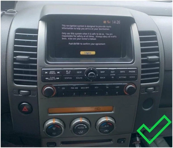 Штатная магнитола Nissan Navara 3 (D40), Pathfinder 3 2004-2014 (для авто с навигацией) OEM RK9-1424 Android 10 (CarPlay, AHD, 1/32)