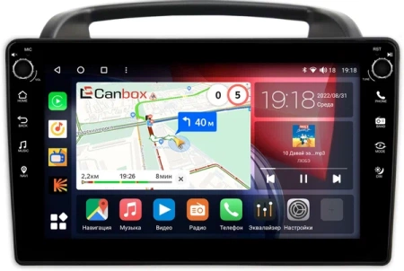 Штатная магнитола Kia Carnival 2 2006-2014 Canbox H-Line 7802-9-1004 на Android 10 (4G-SIM, 4/32, DSP, IPS) С крутилками