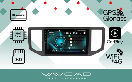 Магнитола Vaycar 10V2 для VOLKSWAGEN Crafter 2016-2022 (Андроид, 2+32Гб)