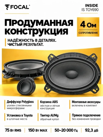 Автомобильные динамики компонентные Focal Inside IS TOY690 (Toyota)